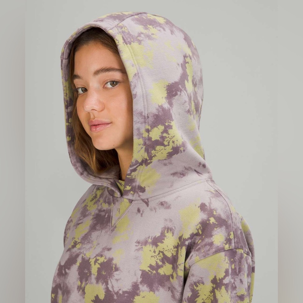 Lululemon All Yours Hoodie Size 8 Orbital Tie Dye Mauve Grey - Picture 2 of 10